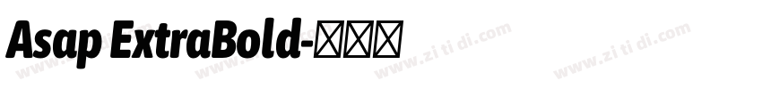 Asap ExtraBold字体转换